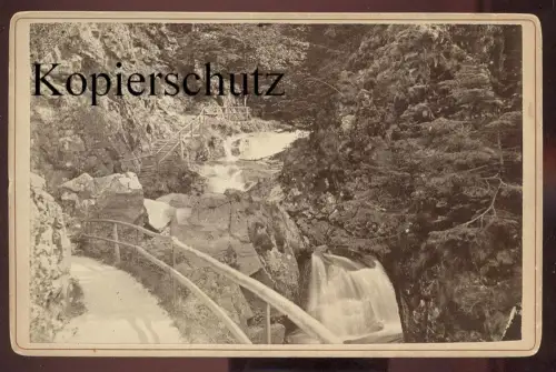 ALTES KABINETTFOTO WASSERFÄLLE ALLERHEILIGEN OPPENAU FOTO PHOTO A. PFROMMER ACKERN HERRISCHRIED CDV CAB