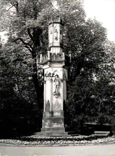 ÄLTERES GROSSES FOTO FREIBERG ALBERTPARK DENKMAL monument Park parc 23 cm x 17 cm Bild photo