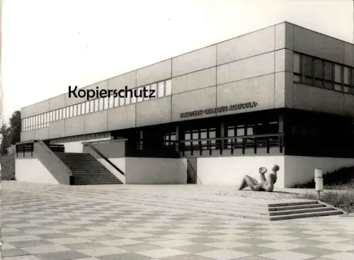 ÄLTERES GROSSES FOTO FREIBERG BIBLIOTHEK GEORGIUS AGRICOLA Archtiektur architecture library 23 cm x 17 cm Bild photo