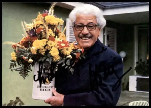 ORIGINAL AUTOGRAMM WILLY MILLOWITSCH KÖLN BECKER BIER Koeln Bierkrug Beer mug Stein Pot à bière Autograph Autographe