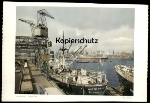 ÄLTERES FOTO HAMBURG HANS HARTZ ODERHAFEN SCHIFF RIO DIAMANT BUENOS AIRES cargo ship Hafen harbour 19,5 cm x 13,7 cm