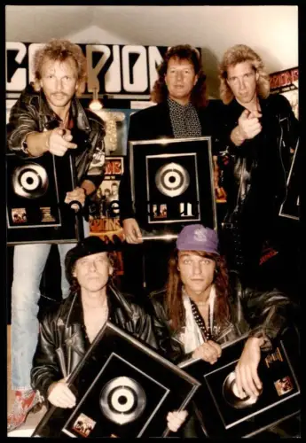 ÄLTERES ORIGINAL FOTO SCORPIONS MUSIK Band Hardrock Heavy Metal Klaus Meine Rudolf Schenker Matthias Jabs photo