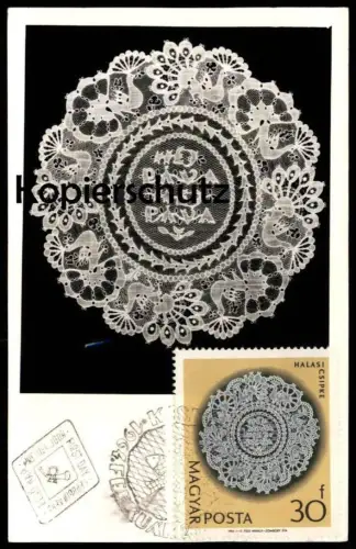 ÄLTERE KARTE UNGARN HALASI CSIPKE MAXIMUMKARTE Carte Maximum Karte Halaser Spitze Decke Halas Stickerei