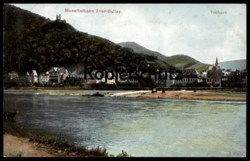 ALTE POSTKARTE TRARBACH MOSEL MOSELTALBAHN TRIER - BULLAY EISENBAHN Ansichtskarte