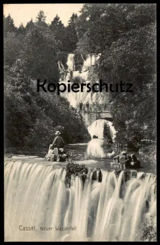 ZWEI ALTE POSTKARTEN CASSEL NEUER WASSERFALL & GROSSE FONTÄNE Kassel Ansichtskarte postcard
