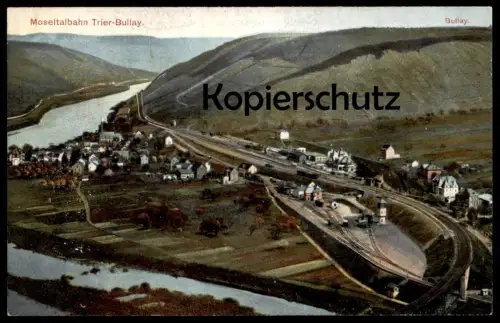 ALTE POSTKARTE BULLAY MOSEL MOSELTALBAHN TRIER - BULLAY EISENBAHN Ansichtskarte