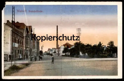 ALTE POSTKARTE ALSDORF BAHNHOFSTRASSE Gleise AK cpa Ansichtskarte postcard