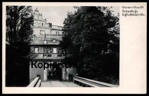 ALTE POSTKARTE DARMSTADT NÖRDLICHE SCHLOSSBRÜCKE Ansichtskarte cpa postcard