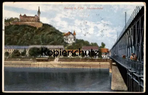 ALTE POSTKARTE AUSSIG AN DER ELBE FERDINANDHÖHE USTI NAD LABEM cpa postcard Ansichtskarte AK
