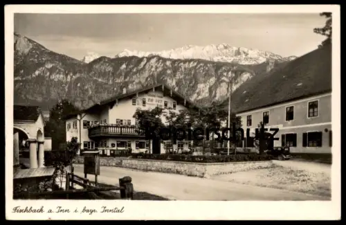 ALTE POSTKARTE FISCHBACH AM INN GASTHOF ZUR POST BAYRISCHES INNTAL BAYERN