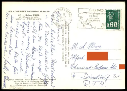 ÄLTERE POSTKARTE CORSAIRES ROLAND FINEL FREIBEUTER Ansichtskarte AK