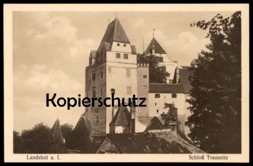 ALTE POSTKARTE LANDSHUT AN DER ISAR SCHLOSS TRAUSNITZ Burg chateau Ansichtskarte