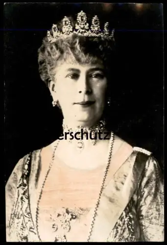 ALTE KARTE KÖNIGIN MARY VON ENGLAND MIT KRONE crown United Kingdom Maria von Teck