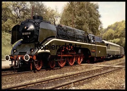 POSTKARTE DAMPFLOK EX 18 201 LOK 02 0201-0 locomotive à vapeur steam train Ansichtskarte