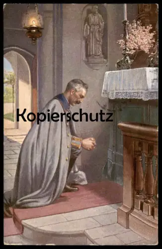 ALTE POSTKARTE KAISER WILHELM II. STILLE ANDACHT GEDICHT DITTMAR Ansichtskarte postcard