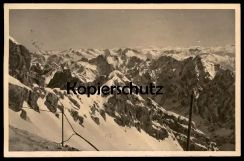 ALTE POSTKARTE ZUGSPITZE GEGEN DIE TAUERN MÜNCHNER HAUS SEKTION MÜNCHEN STEMPEL SCHNEEFERNERHAUS