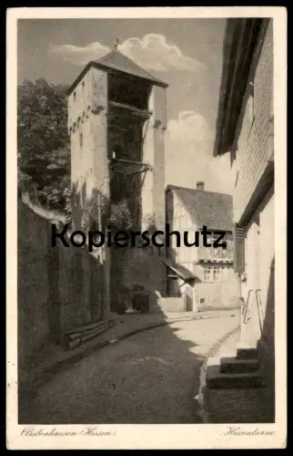 ALTE POSTKARTE BABENHAUSEN HESSEN HEXENTURM 1927 Hexen-Turm Ansichtskarte AK cpa postcard