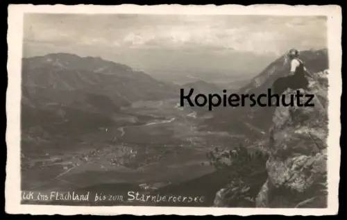 ALTE POSTKARTE ADOLF ZOEPPRITZ HAUS KREUZECK BLICK STARNBERGER SEE GARMISCH PARTENKIRCHEN KREUZECKHAUS Ansichtskarte