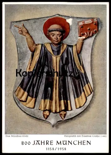 ÄLTERE POSTKARTE MÜNCHEN MÜNCHNER KINDL 800 JAHR FEIER STEMPEL TURNFEST Ansichtskarte