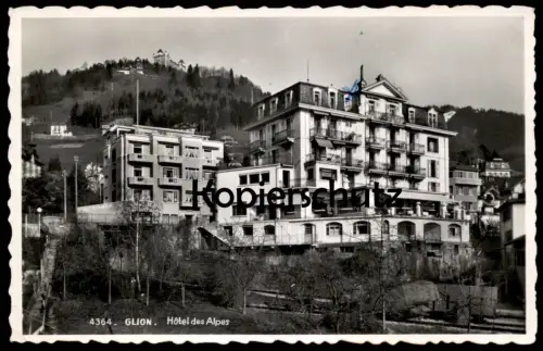 ALTE POSTKARTE GLION HOTEL DES ALPES Montreux Waadt cpa Ansichtskarte