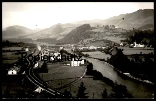 ALTE FOTO POSTKARTE SCHWARZACH IM PONGAU BAHNHOF PANORAMA ST. JOHANN SALZBURG Ansichtskarte