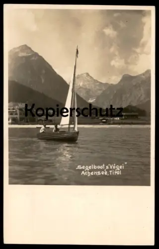 ALTE POSTKARTE ACHENSEE SEGELBOOT S´VÖGEI BOOT TIROL Österreich Austria Autriche Ansichtskarte postcard