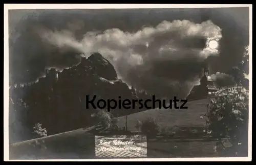 ALTE POSTKARTE RUINE TOLLENSTEIN MONDSCHEINSTIMMUNG TOLSTEJN Böhmen Ceska Mond Ansichtskarte postcard
