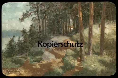 ALTE POSTKARTE MORTEN MÜLLER NORGE FURUSKOV KÜNSTLER MALER painting painter cpa postcard Ansichtskarte AK