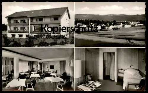 ÄLTERE POSTKARTE BAD KROZINGEN GÄSTEHAUS HOLZER SCHWARZWALD