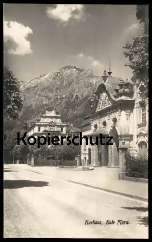 ALTE POSTKARTE BAD REICHENHALL KURHAUS KAFE FLORA Photo Fröhlich Café Ansichtskarte AK postcard