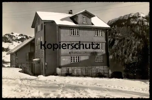 ALTE POSTKARTE OBERIBERG GASTHAUS PENSION ZUM HIRSCHEN Schwyz Schweiz Suisse Helvetia Ansichtskarte AK cpa postcard