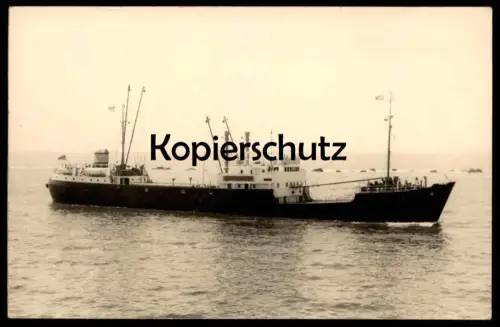 ALTE POSTKARTE FRACHTSCHIFF MS FAUNA FOTO MAR MATOSINHOS LEIXOES PORTUGAL Schiff cargo ship postcard