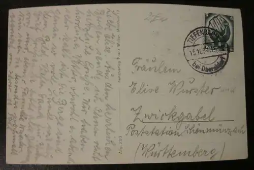 Alte Foto Karte Tiefenbach Oberstdorf Lochbachtal Bayern Oberallgäu gel. 1934