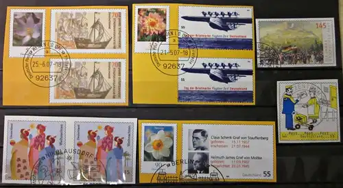 Briefmarken BRD Deutschland Ausschnitte aus Vorfrankierten Briefen