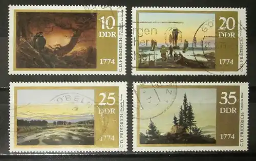Briefmarken DDR 2 x Satz Deutschland Kunst 1974 Postfrisch u. Gestempelt
