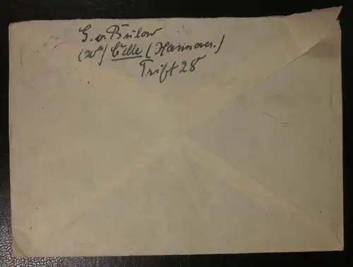 Brief Marken Alliierte Besetzung gel. Celle - Rothenschirmbach / Eisleben 1948 mit Inhalt