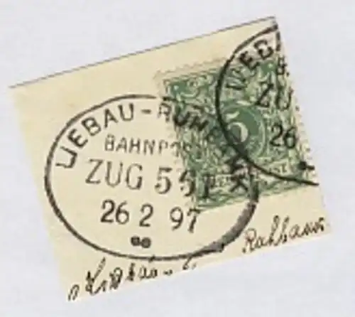 LIEBAU-RUHBANK ZUG 561 26.2.97 auf Bf.-Stück