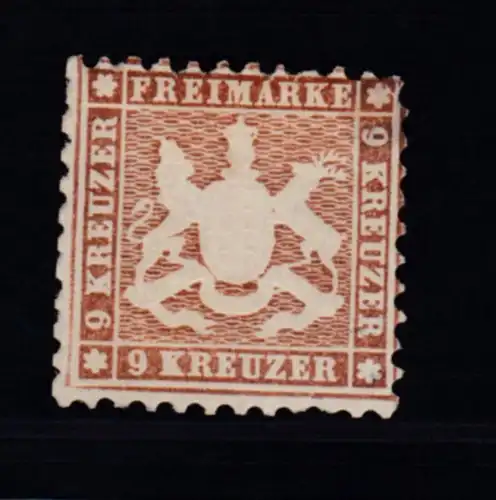 Wappen 9 Kr., *,Gummi teilweise fehlend, gepr. Franke, Müller-Mark und Rohr