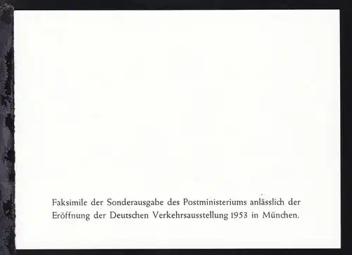 Deutsche Verkehrsausstellung München 1953 Faksimile der Sonderausgabe