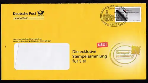 Eigenausgaben der Deutschen Post AG mit Vorausentwertungen, 10 verschiedene