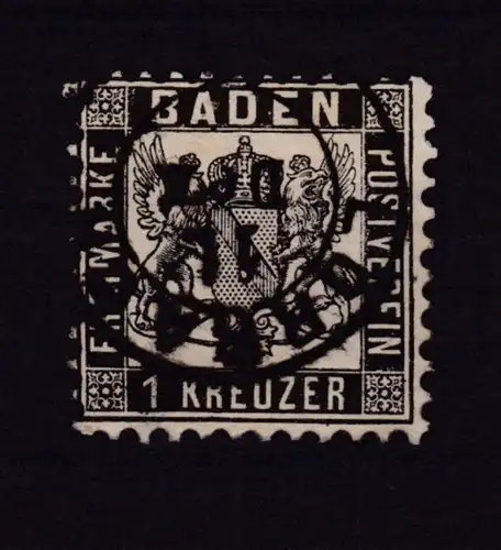 Wappen 1 Kr. mit K2 LÖRRACH 11. Dez