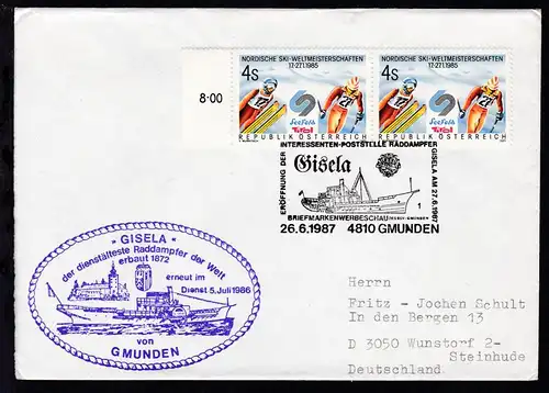 ERÖFFNUNG DER INTERESSENTEN-POSTSTELLE RADDAMPFER GISELA AM 27.6.1987