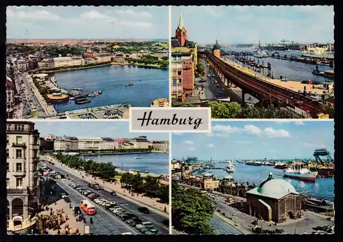 KÖLN-HAMBURG BAHNPOST n ZUG 3050 II 3.9.62 auf CAK (Hamburg)