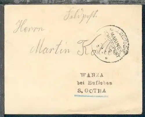 KAIS. DEUTSCHE MARINE-SCHIFFSPOST Nr. 97 29.2.15  (= SMS König Wilhelm)