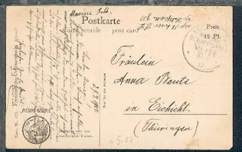 KAIS. DEUTSCHE MARINE-SCHIFFSPOST No 114 10.7.17 (= 12. Torpedoboot-