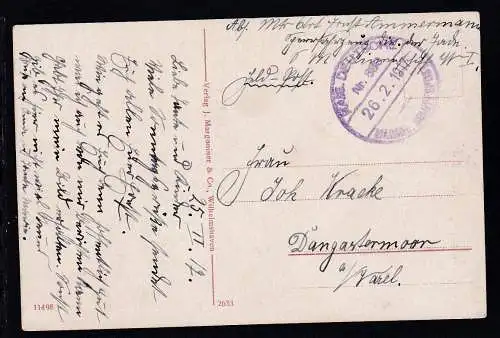 KAIS. DEUTSCHE MARINE-SCHIFFSPOST Nr. 380 26.2.1917 (= Sperrdienstmannschaft 