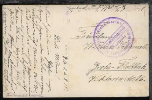 (16.8.15) Steg-K1 Kaiserliche Marine Kommando d. Sperrfahrzeugdivision der Elbe 