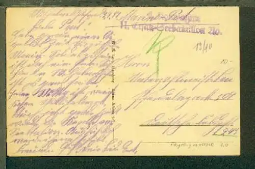 (3.9.17) L2 4. Kompagnie II. Ersatz-Seebatallion No. auf Feldpost-AK