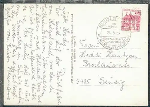 DEUTSCHE SCHIFFSPOST MS WILHELMSHAVEN SCHIFFAHRTSGES JADE MBH WILHELMSHAVEN-