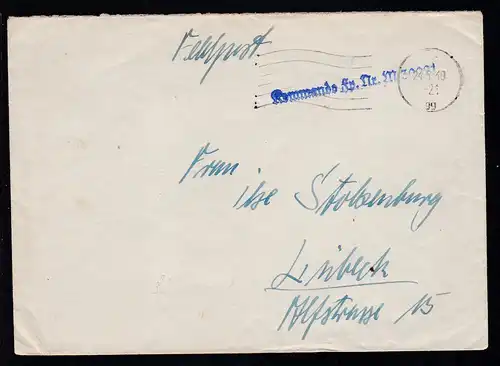 Maschinen-Halbstempel 24.5.40 gg + L1 M 30021  (=Schiff 4 bewaffneter